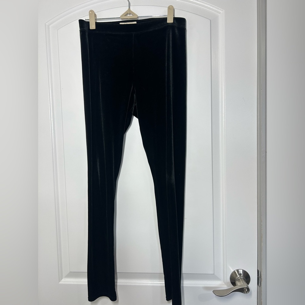 Abercrombie and Fitch Black Velvet Leggings Pants Size Medium 90s Chic